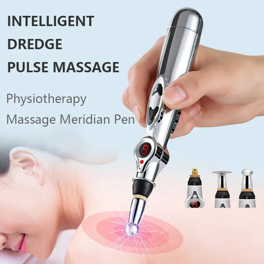 Electronic Acupuncture Pen Neck Leg Face Electric Pulse Acupuncture Meridian Pen Massager for Body Relaxation Relief Pain Tool