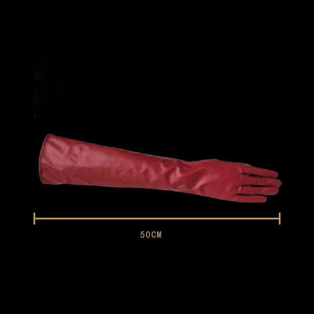 NEW Arrivals Full Finger Gloves Windproof Dress Gloves PU Leather Long Arm Gloves Costume Gloves For Dating Gifts Ladies Luxury Fashion Apparel Accessories