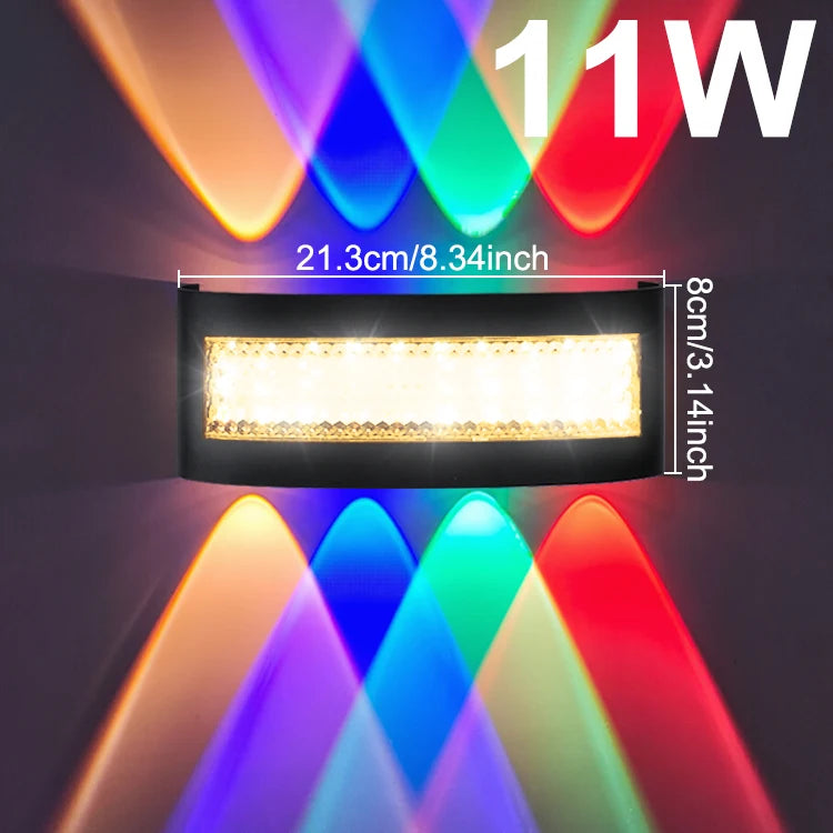 NEW Modern Home 85-265V Up and Down Lighting LED Wall Lamp for Indoor Living Room Dining Room Corridor and Hallway Outdoor RGB Wall Light Lamps Home Lighting Accessories