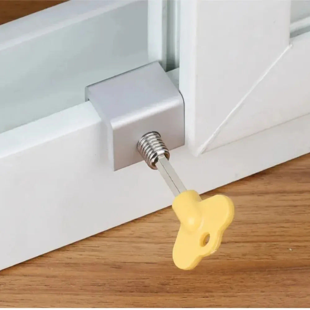 NEW Arrivals Babies Kids Pets Anti-Theft Limit Shutter Door Lock Adjustable Window Restrictor Lock Stopper Safety Locks Child Protection Baby Safety Device