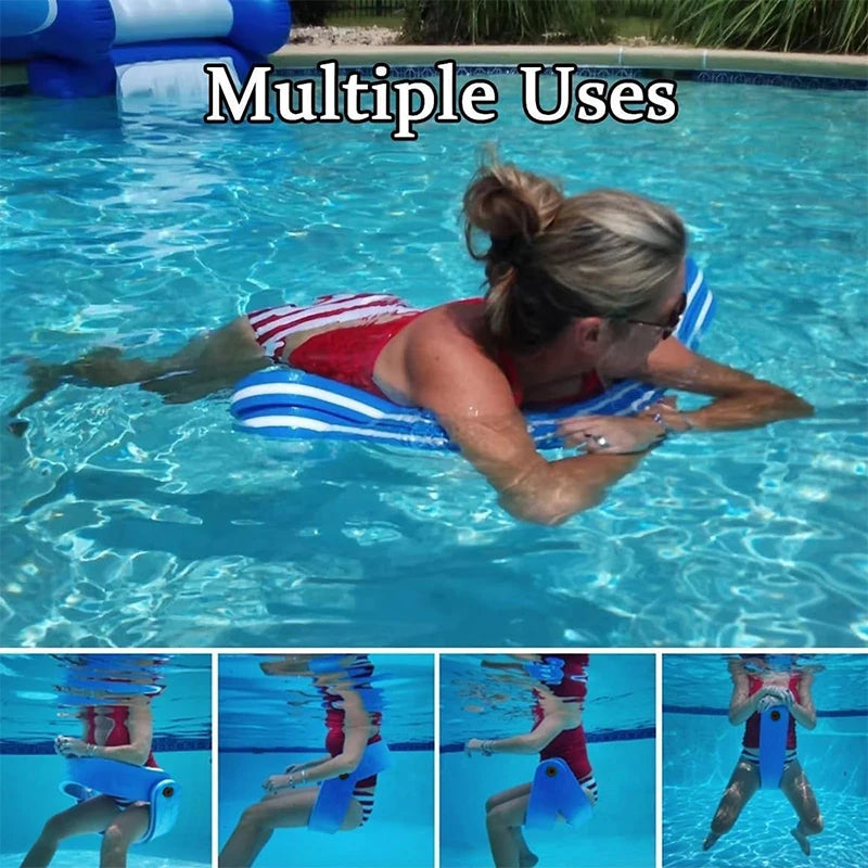 NEW Arrivals 3 in 1 Set Adult-Children's Water Chair, Floats Float-N-Fold Water Chair, 3in1 Foldable Non Inflatable Foam Floating， Folding  Design Chair Home Swimming Pool Beach Water Chair