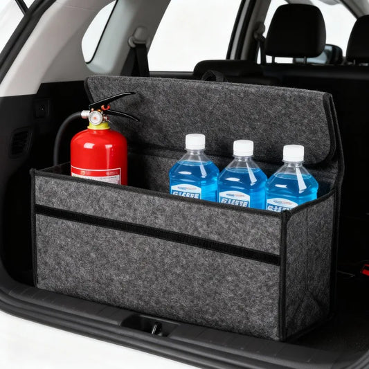 NEW Arrivals Car Trunk Organizer Soft Felt Storage Box Auto Car Accessories Vehicle Storage Bag Household Organizer Box Cars Accessories