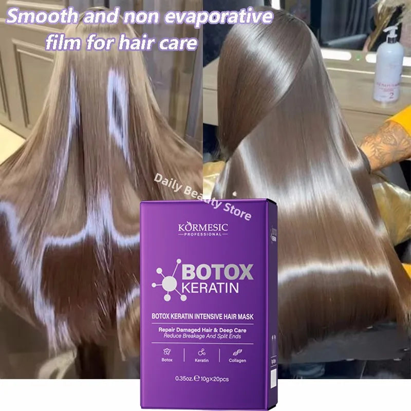 20 PCS Set Magical Keratin Hair Mask 5 Seconds Repair Damaged Frizzy Hair Soft Smooth Shiny Nutrition Deep Moisturize Nourishing Hair Care