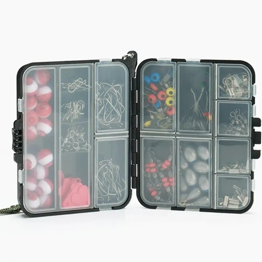 Just Arrived 265 PCS Set Sphere Floats Fishing Tackle Kit Crank Hooks Carp Fishing Parts Kit with Box Lures  Bait Set Lake River Professional Fishing Accessories