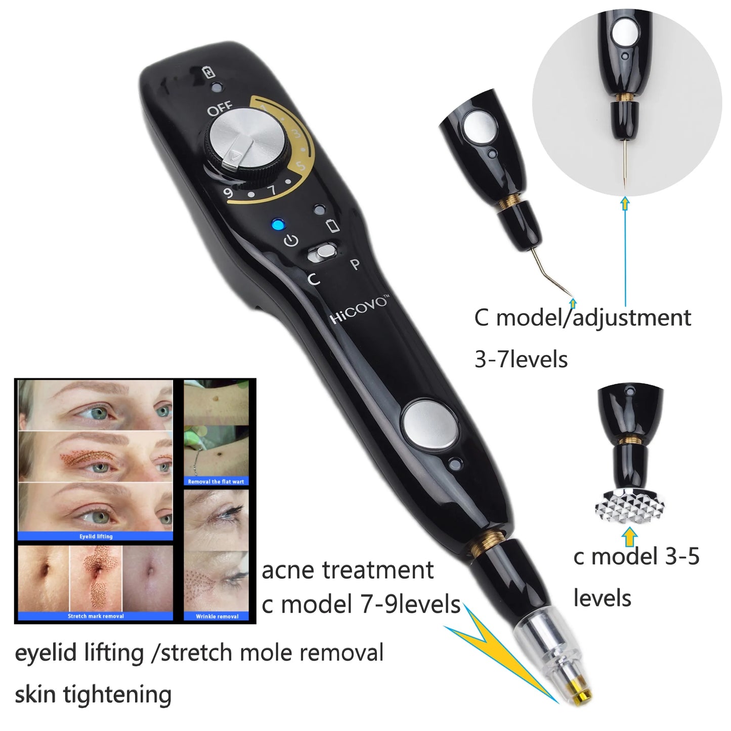 NEW Arrivals Women Face Lifting Skin Tightening Eyelid Lift Auto Mode Fibroblast Cold  Wireless Plasma Pen Set Acne Dark Age Blemish Removal Acne Therapy Treatment Girls Ladies Beauty SPA Salon Tools Kit Devices Skin Care Sup