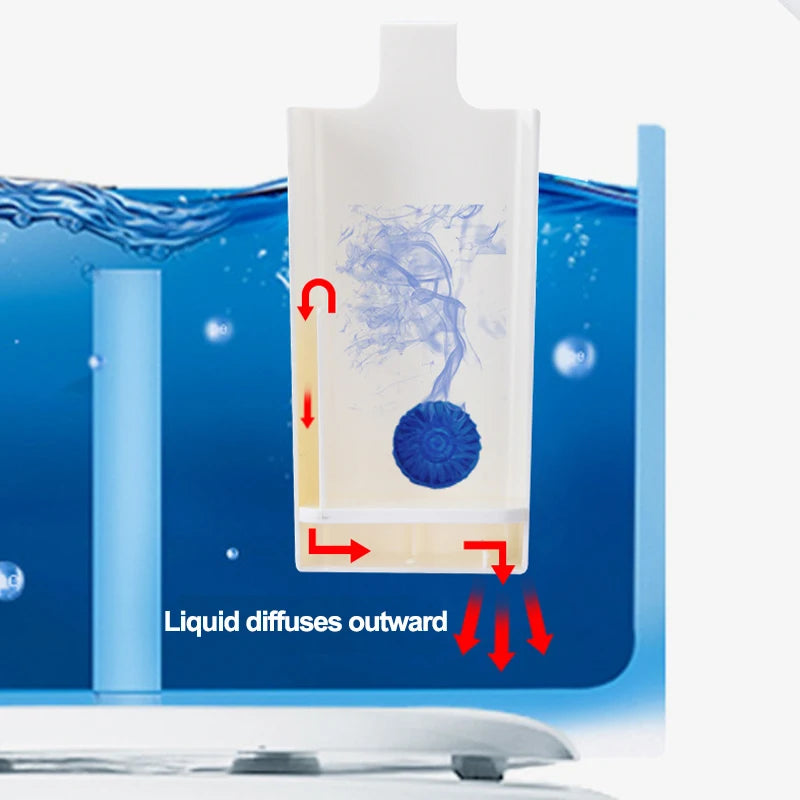 Toilet Solid Dispenser-Tank Replacement Part, Toilet Bowl Cleaner Buffer Box, Hanging Slow-Release Dispenser, Extends Cleaning Time Home Bathroom Accessories