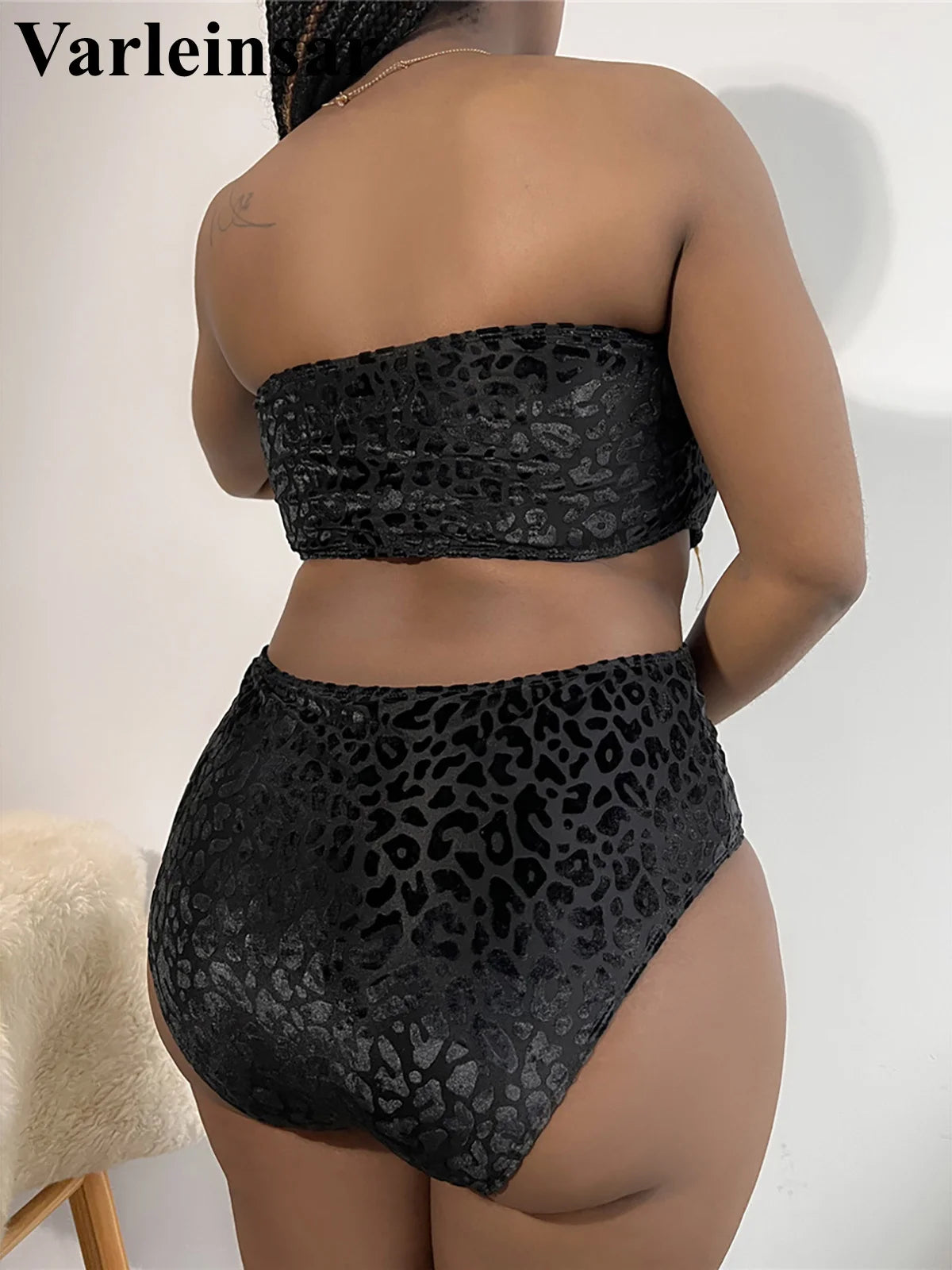 NEW!!! 0XL - 4XL Leopard Bikini Large Size Swimwear Plus Size Women Swimsuit Female Two-pieces Bikini set Bather Bathing Suit V3977B