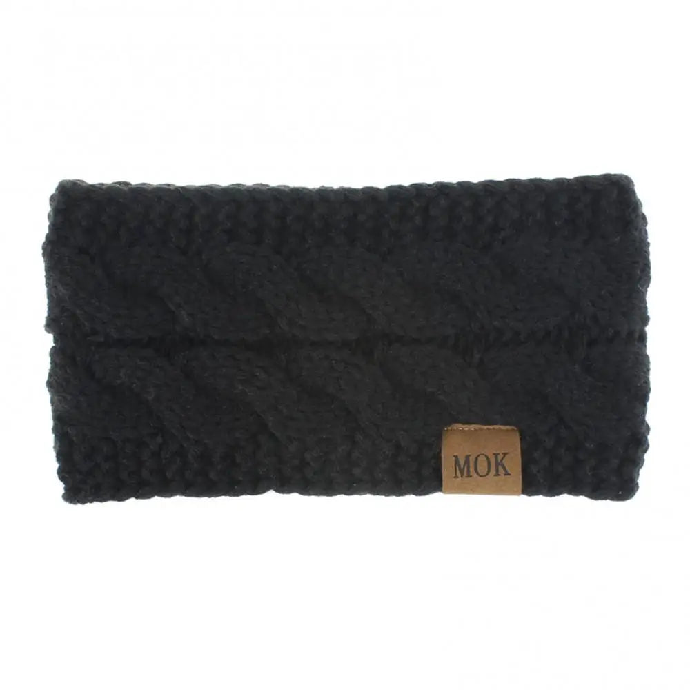 NEW Arrivals 12 Colors Winter Thicken Knitting Woolen Yarn Wide Headband For Women Plush Lined Headwrap Turban Hairbands Keep Warm Female Ear Warmers