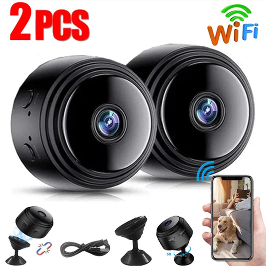 NEW Arrivals 2PCS Set  A9 Mini Camera Wi-Fi Wireless IP Security Video Camcorders Night Vision Mobile Camera Video HD 1080P Surveillance Smart Home Security Supplies