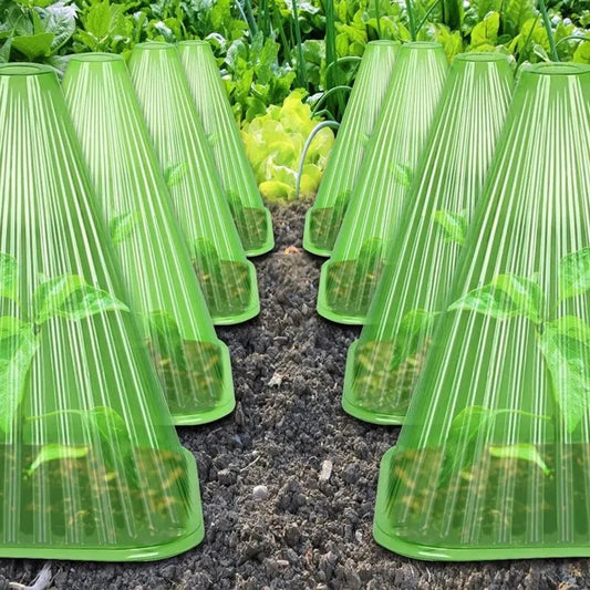 5 Pcs Growth Box Planting Tent Reusable Square Use Plant Clock Cover To Protect Plants From Bird Frost and Snail Damage Green