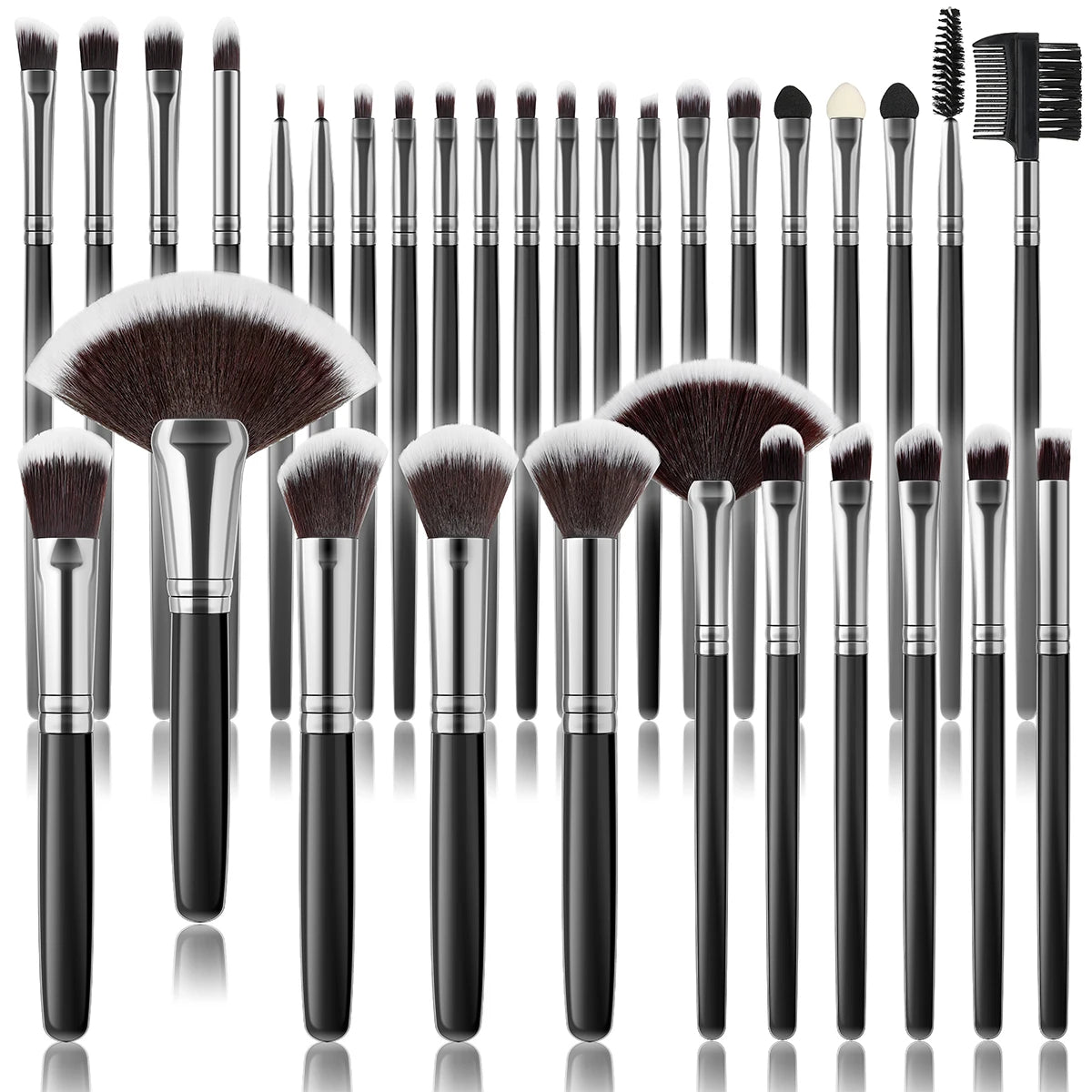 32 PCS Set 27 Colors  Professional Makeup Brush Set Cosmetic Tools for Powder Eye Shadow Foundation Blush Blending Beauty Makeup Brush Kit for Makeup Starters Women Cosmetic Tool Sets