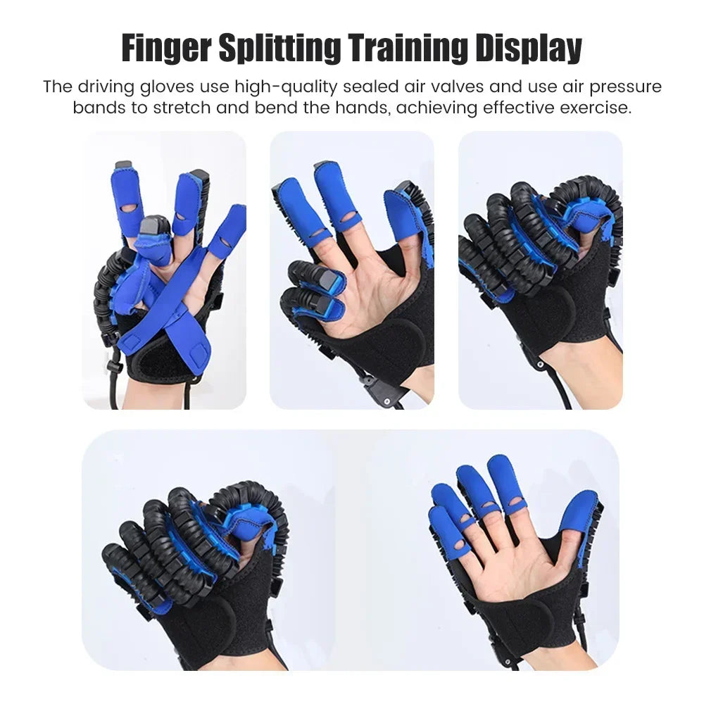 Left & Right 2 PCS Set S-2XL Size Hand Finger Rehabilitation Exerciser Robot Gloves Stroke Hemiplegia Cerebral Infarction Training Equipment Therapy Health Care Supplies