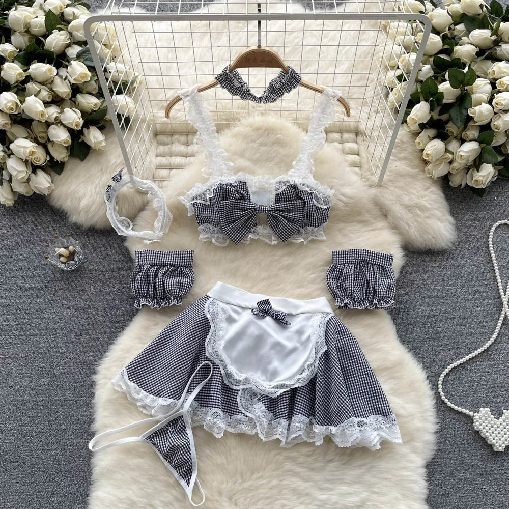 Women's Hollow Combination Bodysuit Slim Fit Erotic Mesh Lace Jumpsuit Bodysuit Sexy Fashion Pajamas