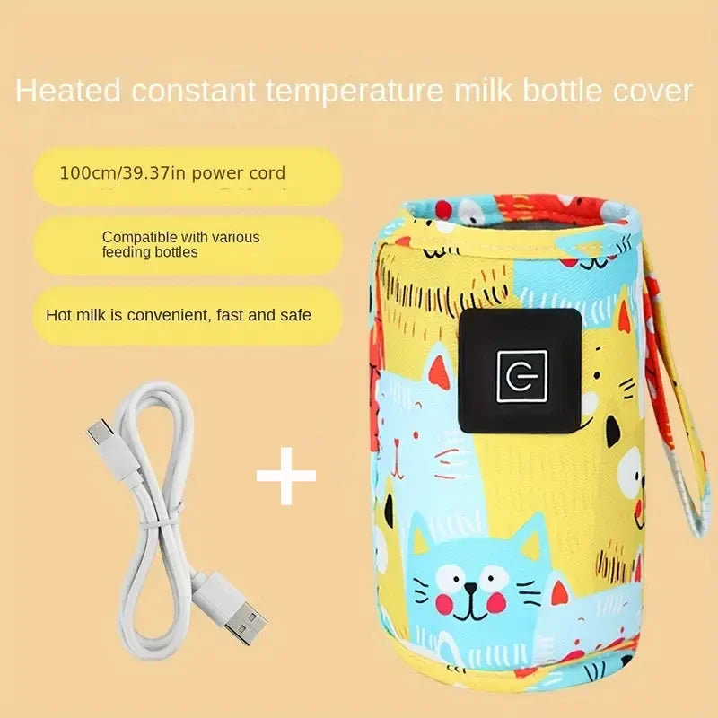 Travel Stroller Insulated Bag, Electric USB Milk Water Warmer, Nursing Bottle Heater, Portable Bottle Feeding Warmer ,Bottle Cover Baby Care Supplies