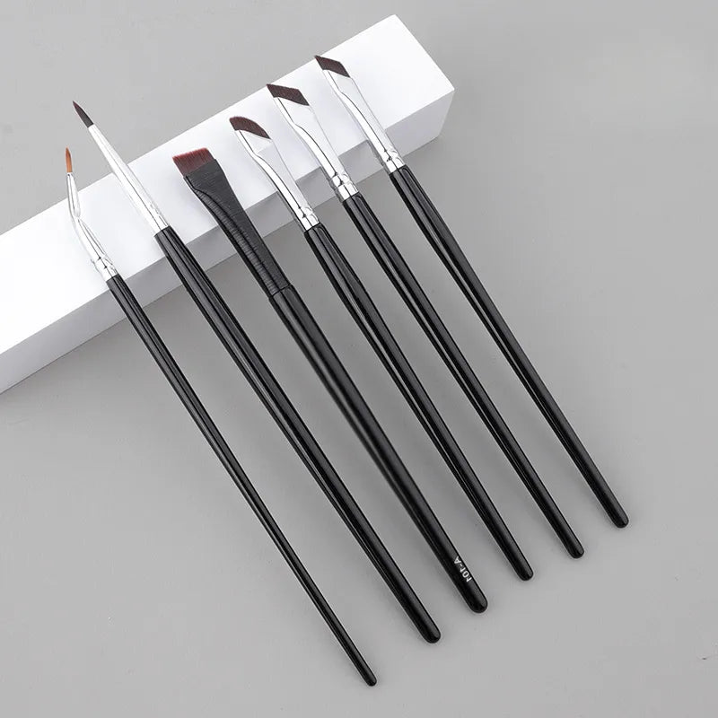 6Pcs Upgrade Blade Eyeliner Brush Ultra Thin Fine Angle Flat Eyebrow Brush Under The Eyes Place Makeup Brush