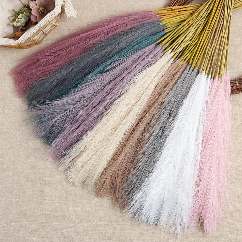 5/10Pcs Artificial Pampas Grass Flowers Bouquet Fake Plant for Home Decor Garden Wedding Decoration Outdoor Garland Vase Decor