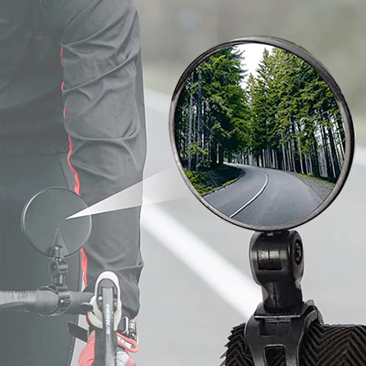 Bicycle Rearview Mirror 360 Adjustable Rotate Wide Angle Bike Rear View Mirrors Cycling Handlebar Easy to Install Convex Mirror