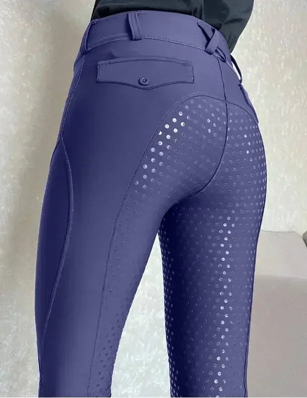 S-XL Size 7 Colors Full Seat Silicone Equestrian Breeches Anti-Pilling Horse Riding Tights Women  Riding Pant Equestrian Clothes
