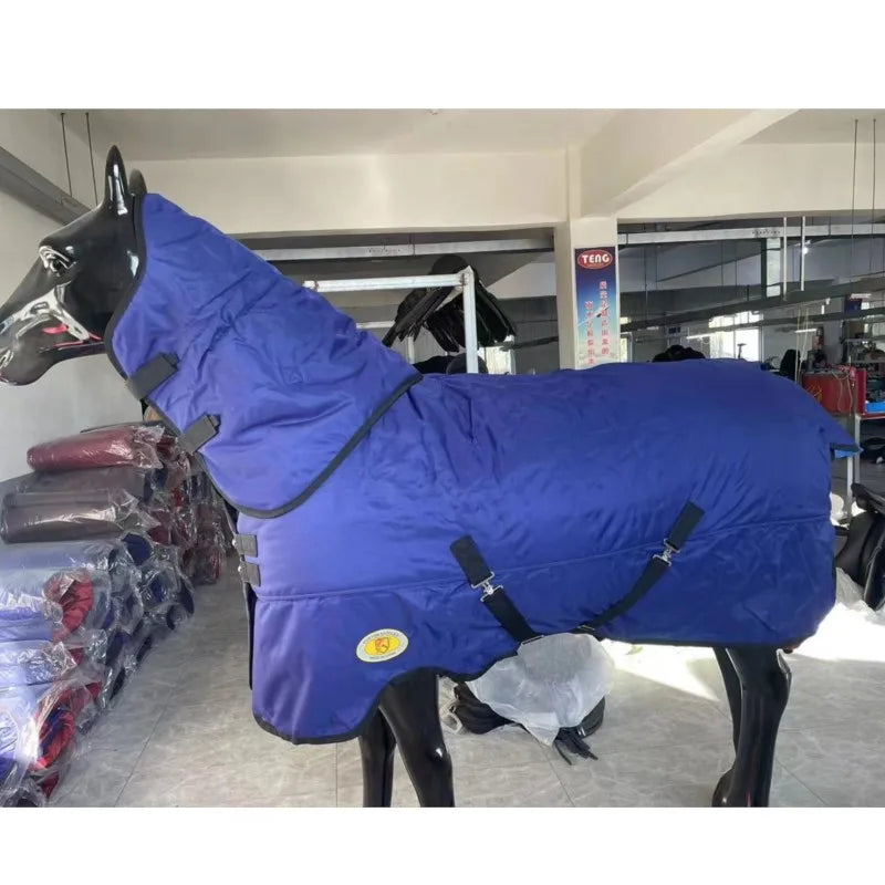 NEW Arrivals Winter Thickened Cotton Horsecloth Plus-Sized Horse Sweat and Blood Pony Horse Rug Snow Raincoat Full Body Blanket Pets Animals Supplies