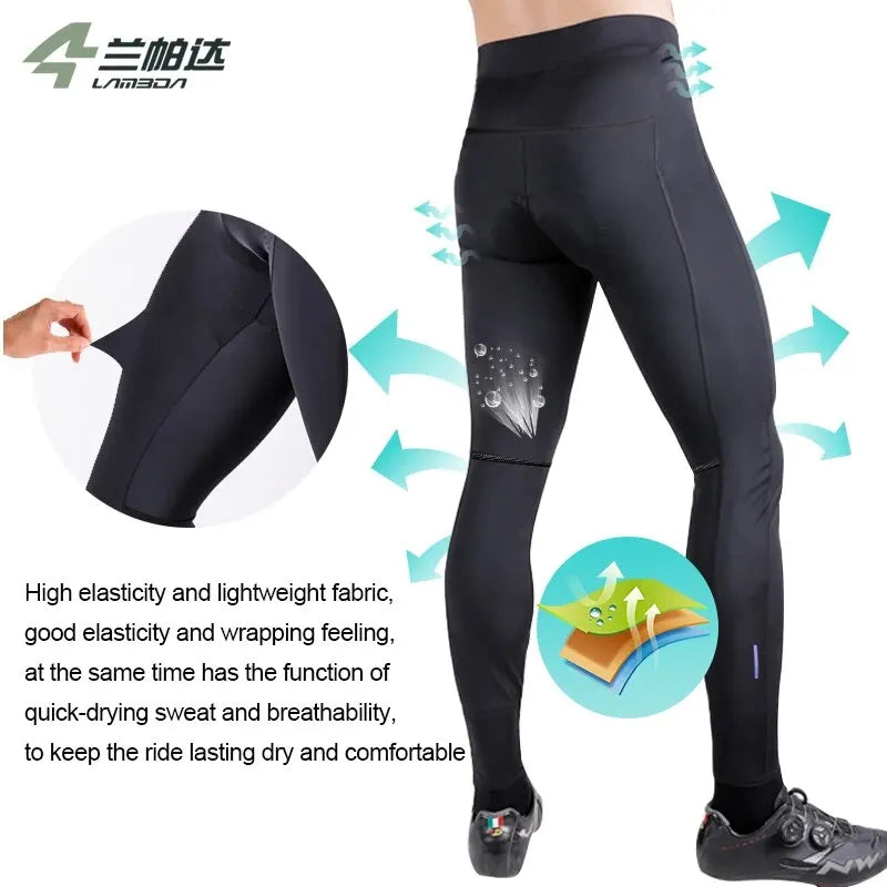 Cycling Pants Men PRO Bike Long Pants Cool Breathable Cycling Bib Pants Quick Dry Bike MTB Ride Tight Trousers