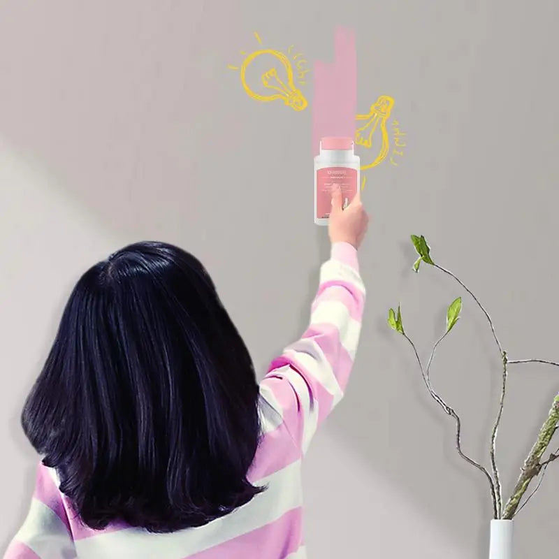 NEW Arrivals Korean Portable Wall Patching Brush with 100g White Latex Paint Quick Dry 3 Hours Wall Repair Paste Roller Handheld Wall Graffiti Repair Tool Home Supplies