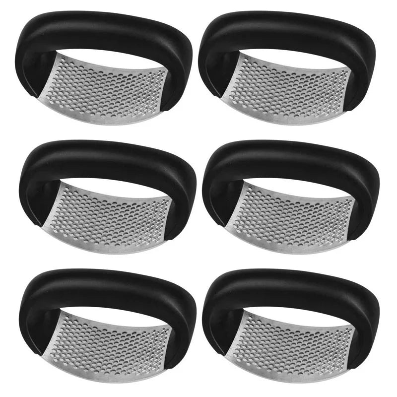 NEW Arrivals 6 PCS Set Stainless Steel Garlic Press Crusher Manual Garlic Mincer Chopping Garlic Fruit Vegetable Tools Kitchen Accessories