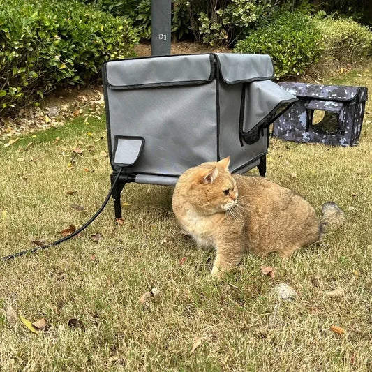 NEW Arrivals Outdoor Electric  Heated and Insulated Cat Bed Foldable Cat Cage Cat Delivery Room Pet Fence Tent Simple and Portable Camping Travel Winter Warm Pets Furniture Supplies