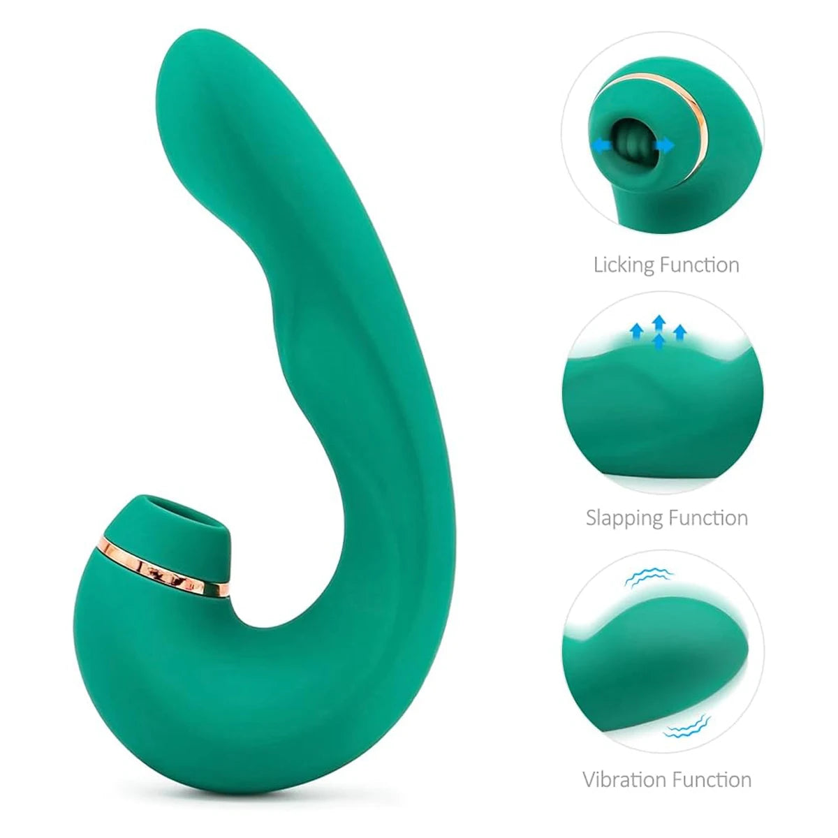 HESEKS 3 in 1 Clitoral Suction Licking 10 Vibration Oral Sex Clit Clitoris Stimulator Sex Toys for Woman Masturbation