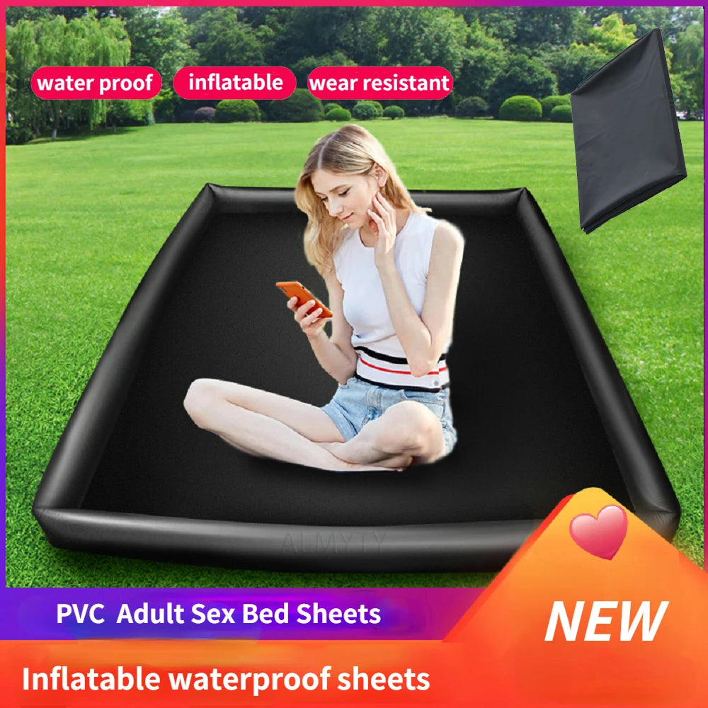 PVC Inflatable Waterproof Sex Bed Sex Furniture Sheets Enhance Pleasure For Couple Adult Game Toys Bedding Sheets 18+ Adult Toys