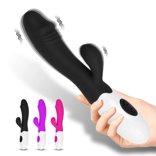 Powerful Rabbit Vibrator for Women Clitoris Stimulator G Spot Silicone Dildo Vagina Massage Female Sex Toys Adults Goods