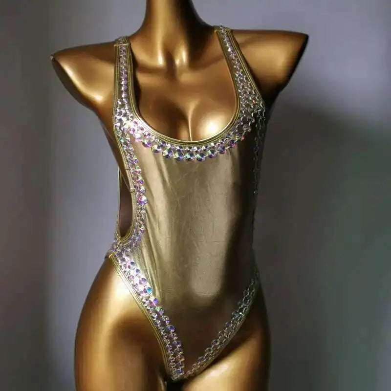NEW Ladies Luxurious Rhinestones Diamonds Swimsuit Exterior Boutique High-End One-Piece Bikini Women Luxury Swimwear Beach Wear