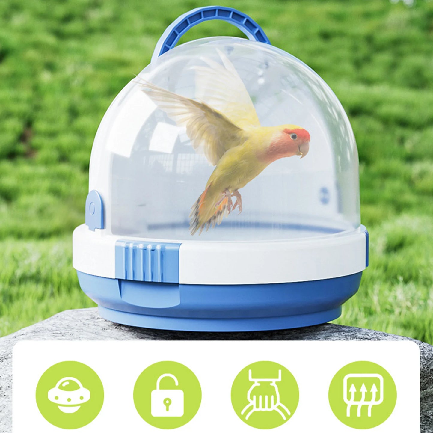 Small Pets Bird Travel Cage Parrots Go Out Good Ventilation Carrier with Locking Latch Parakeet Cage Accessory Birds Bag