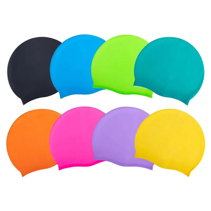 Adults Swimming Cap for Men Women Waterproof High Elastic Silicone Swimming Pool Caps Cover Ears Long Hair Large Swim Hat Latex