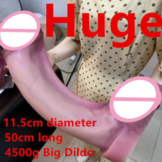 50CM x 20.5 Diameter Long Dildo Huge Cock Penis Silicone Suction Cup Dildos Vaginal Masturbator Anal Butt Plug Sex Toys Products for Women Endless Pleasure Adults Sex Shop Supplies