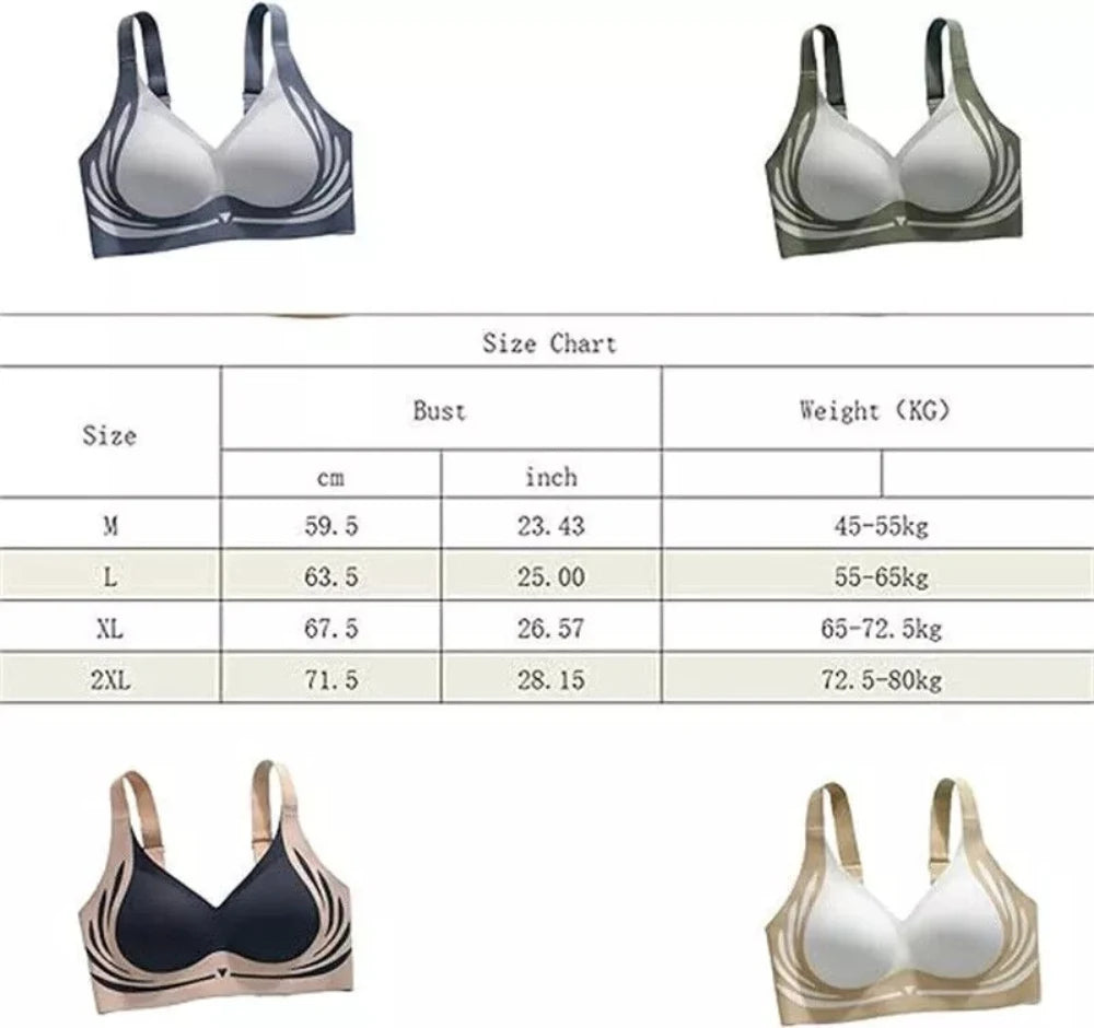 High Quality Seamless Sexy Bras Women Underwear Supplies Women Ladies Sexy Lingerie Fashion Clothing Products Brassiere Top 4 Color Adjustable Bra Female Push Up Supportive Bralette