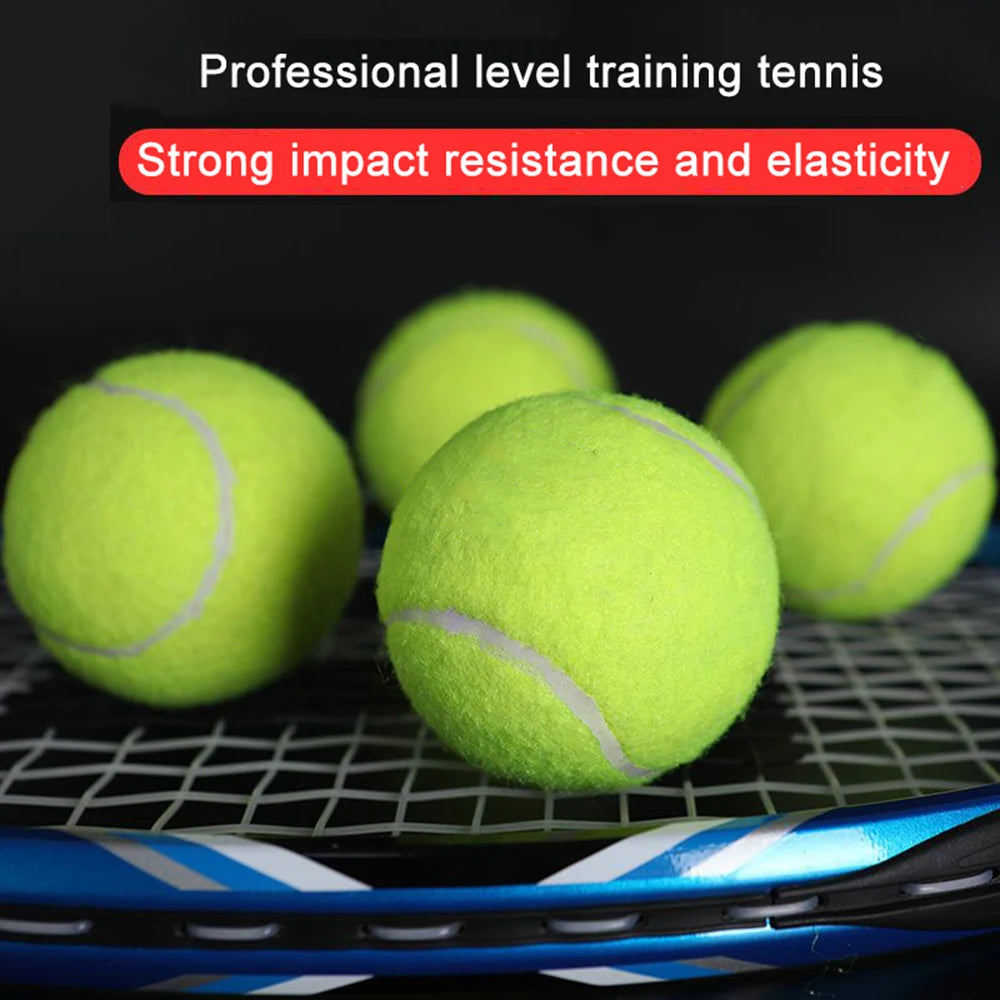 6/12pcs Tennis Balls with Mesh Carry Bag Practice Ball High Elasticity Pet Dog Playing Balls Outdoor Training Sports Competition