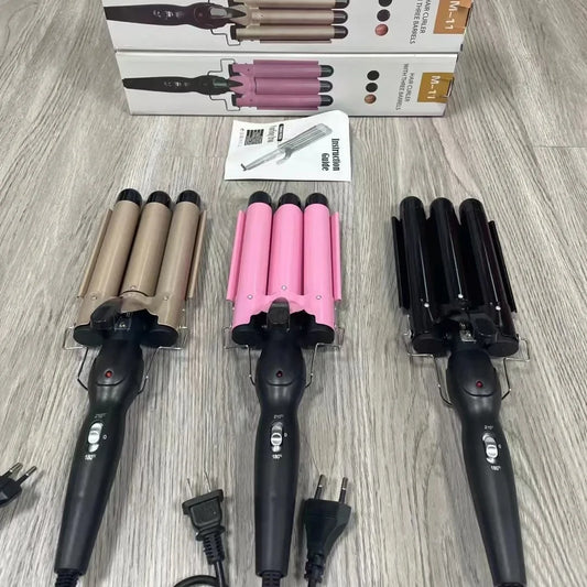 Three Rods Egg Shape Curling Iron Water Wave Hair Styling Tool Egg Roll Cross-Border Hair Straightening Machine Salon Tools