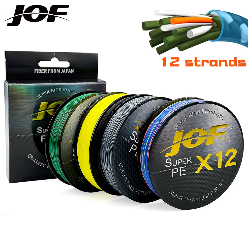500M 300M 12 Braided Fishing Lines X12 Weaves High Quality Wire Strong PE Multifilament Line for Ocean Sea Lake River Fishing 25/30/39/50/65/77/92lb Fishing Accessories