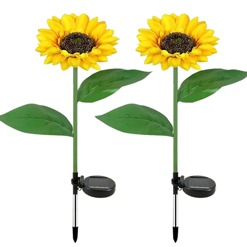 NEW Arrivals 6 PCS Set (36 Heads) Solar Garden Lights Outdoor Solar Sunflower LED Smart Light Sensor Lamp Decor Lawn Lamp for Outside Yard Pathway Garden Lawn Pathway Home Lighting Accessory Sets