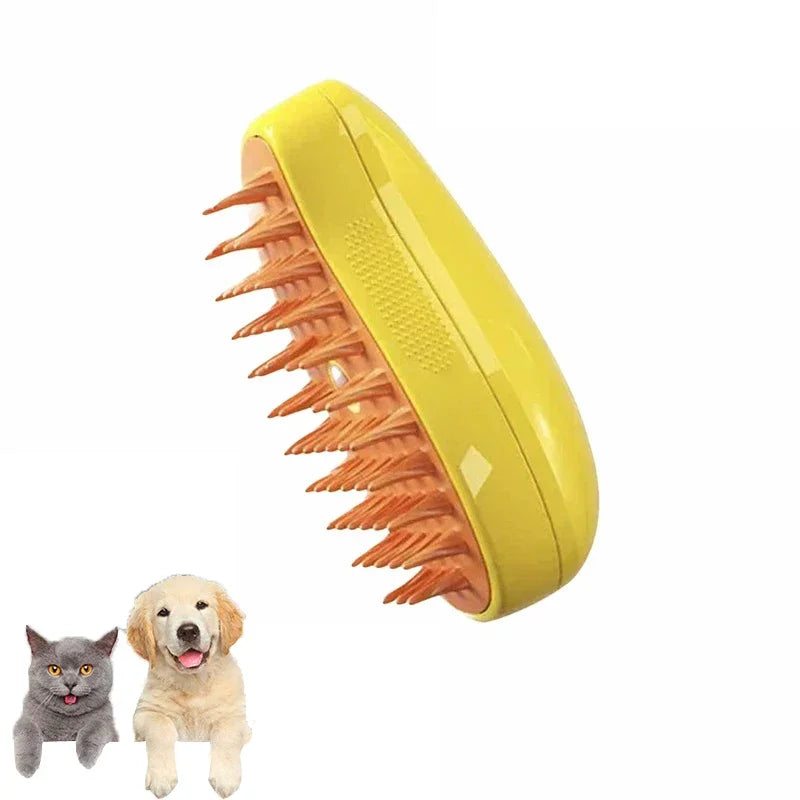 2 PCS Set 3-in-1 Electric Pet Steam Brush for Cats & Dogs, Electric Steamy Grooming Comb with Water Sprayer, Shedding & Massage Pet Hair Tools