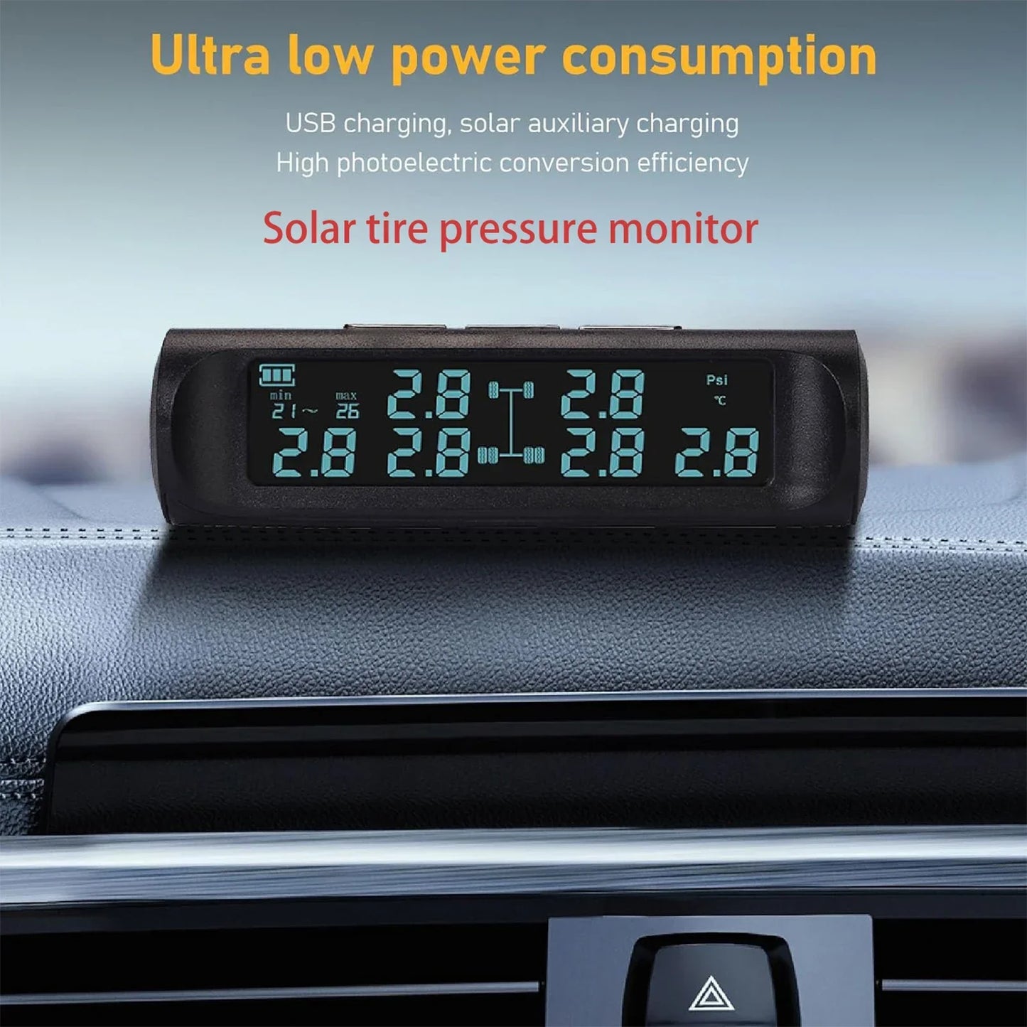 NEW Car Detector 4 Sensors TPMS Tire Pressure Monitoring System Auto Security Detector Pressure Waterproof Tire Pressure Temperature Car  Security Supplies