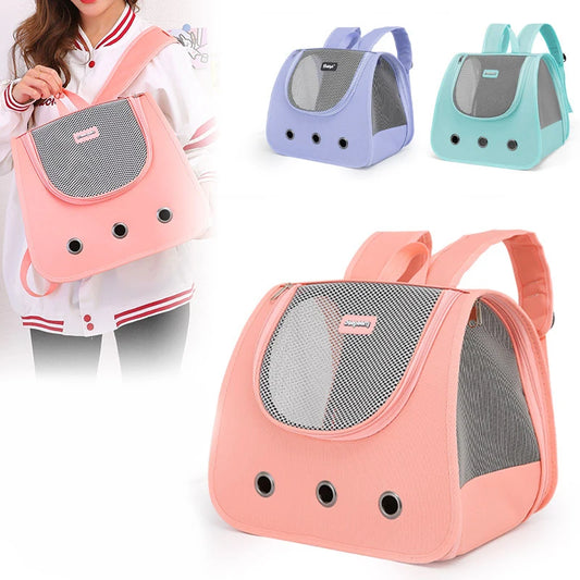 Cat Backpack Supplies Portable Breathable Double Shoulder Cat Bag Foldable Puppy Backpack Fashionable and Expandable Pet Bags