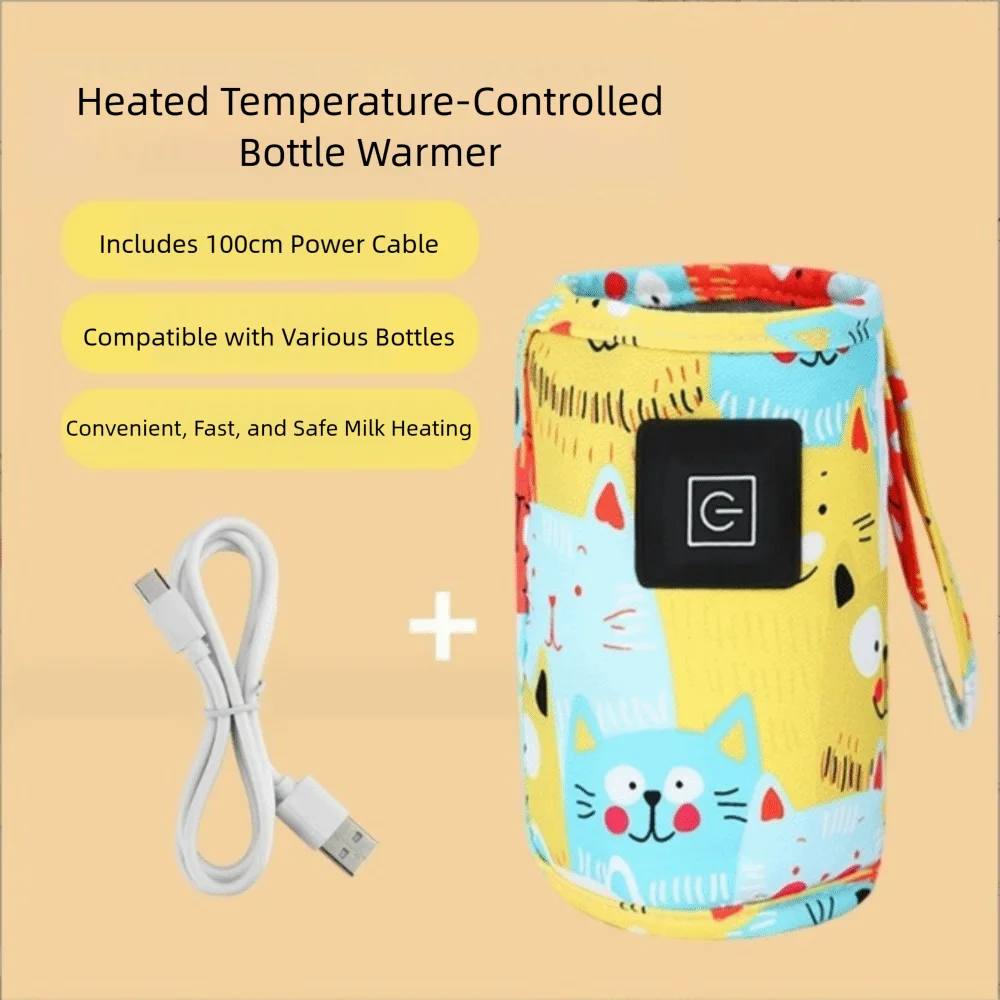 Electric USB Powered Baby Milk Warmer Portable Size For Milk Water Portable Bottle Heater Insulated Design Winter Use Outdoor Travel Stroller Bag