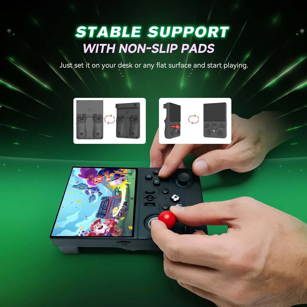 New R36 Max2 Retro Handheld Game 22.000 Games Console Linux System 4.5 Inch IPS Screen 64G/128G Portable Pocket Player Built-In Computer Gaming Supplies