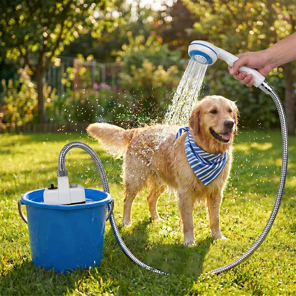 1/2 Sets Portable Electric Shower Pump Set USB Rechargeable Handheld Sprayer Water Shower Kit For Camping RV Pet Bath Outdoor Travel Beach Use