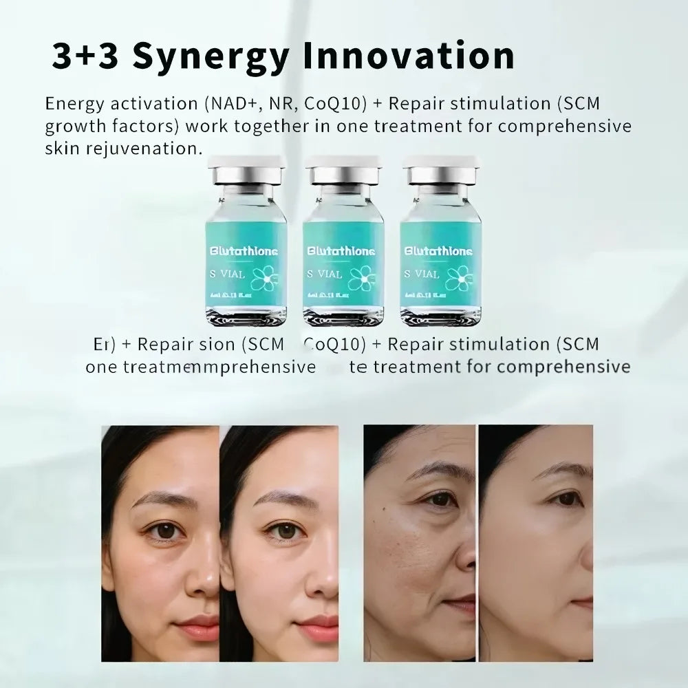5/15 Bottles Set Glutathione Ampoule Essence 4ml×5 - Deep Moisturizing Facial Serum for Brightening & Firmness Women Skin Care Supplies
