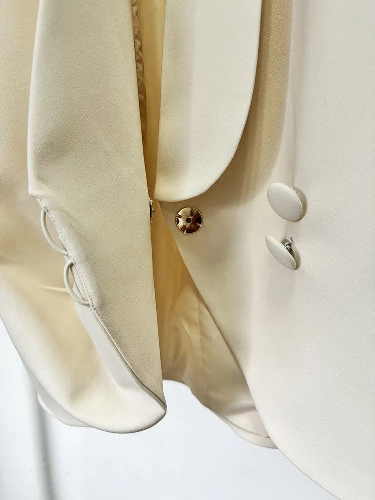 NEW Arrivals UK Size Luxury High Quality Autumn Sequins Evening Short Dress Women Long Sleeve Notched Blazer Suit Coat Evening Wedding Birthday Party Business Dinner Dresses Ladies Luxury Fashion Clothing Supplies