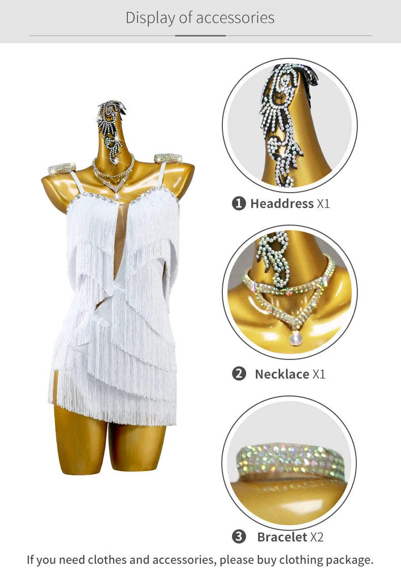 New Arrivals Latin Dance Ballroom Competition Dancing Dress Sexy Women Ballroom Skirt Practice Wear Prom Costume Ladies Line Suit Girls Clothes Customized Dresses