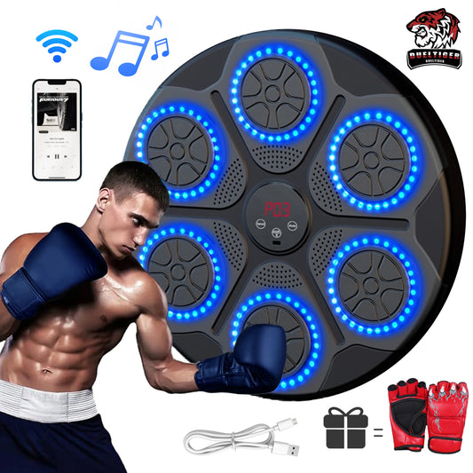 New Arrivals Music Boxing Machine Smart Bluetooth Wall Mounted Music Boxing Trainer Gym Home Electronic Boxing Target Punching Equipment Sports Supplies