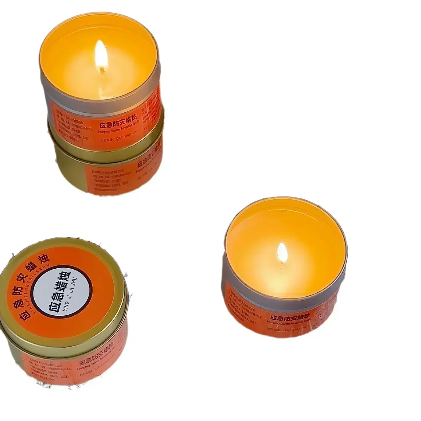20 PCS 24 Hours Set Emergency Japanese Candles for Power Outages Windproof Smokeless Long-Lasting Lighting Survival Supply for Home Camping Blackouts